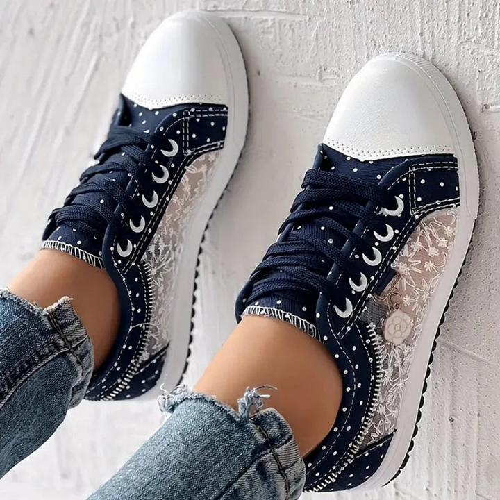Mary | ELEGANT WOMEN'S SNEAKERS WITH FLORAL DETAILS