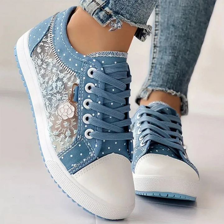 Mary | ELEGANT WOMEN'S SNEAKERS WITH FLORAL DETAILS