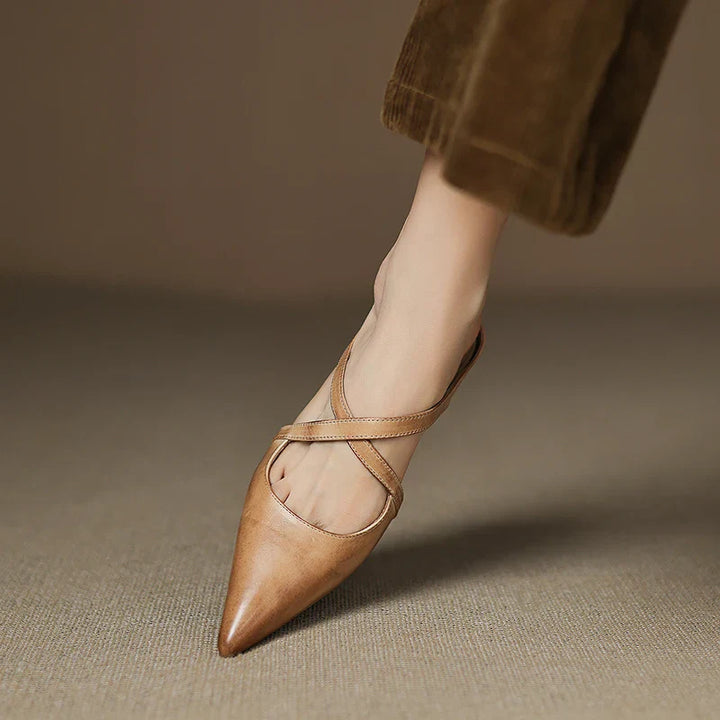Serelina Leather Mule Slides