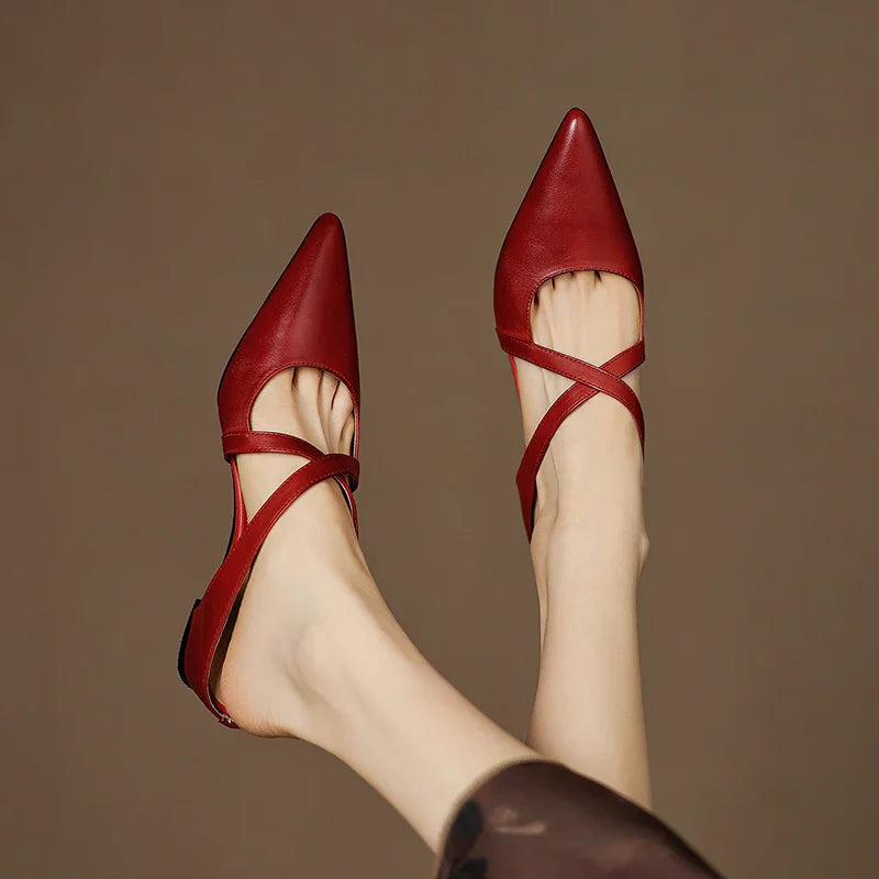 Serelina Leather Mule Slides