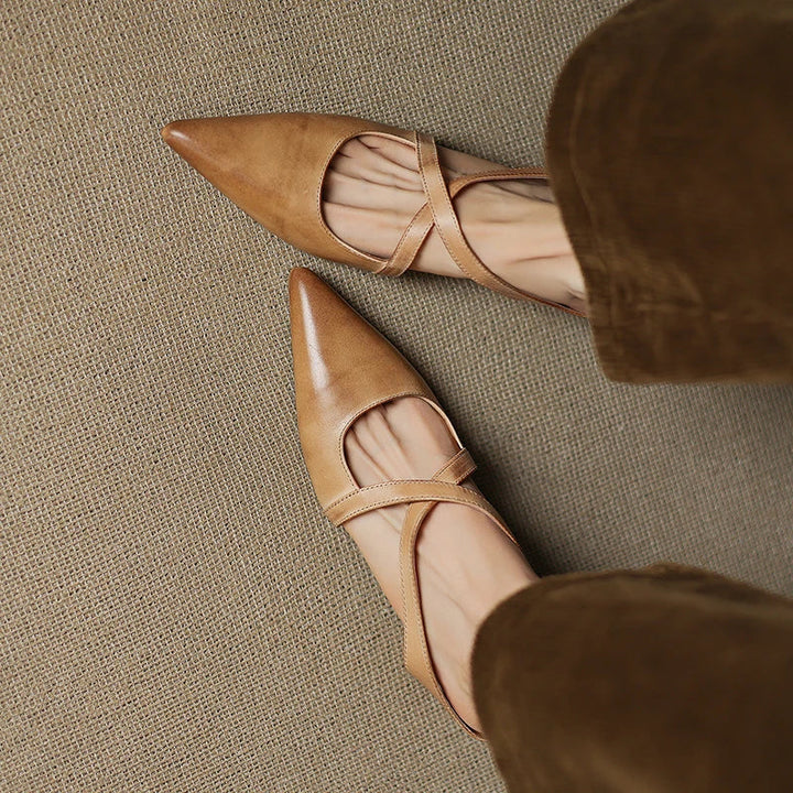 Serelina Leather Mule Slides