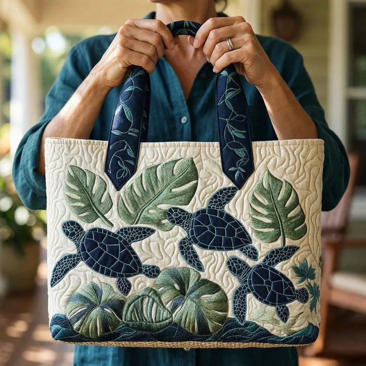 Handcrafted Tote Bag - Grace of the Sea Turtle